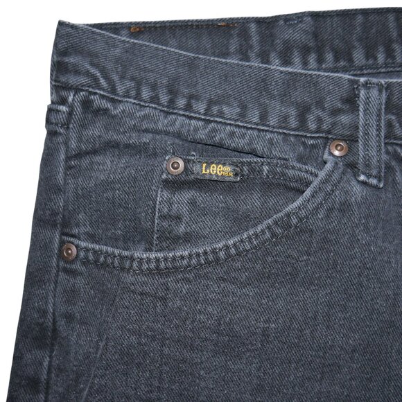 LEE Men's Classic Fit Jeans Black Wash Denim Size 40x30 Vintage - Picture 6 of 9